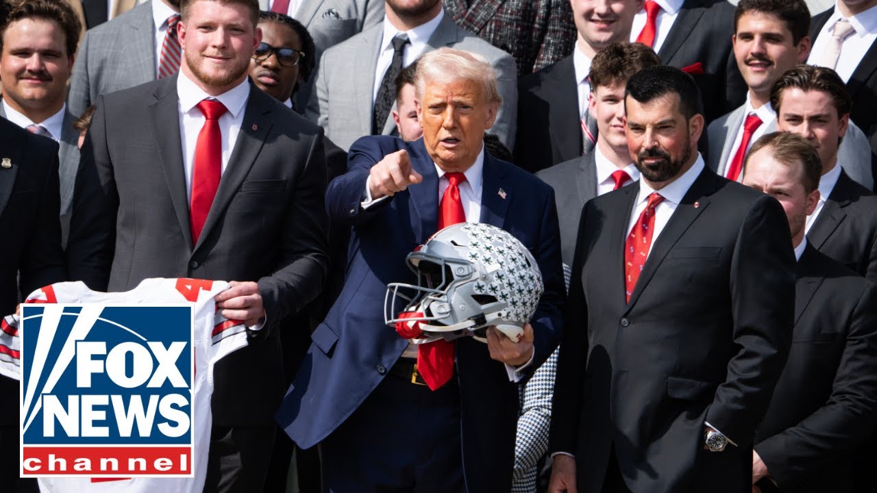 Trump welcomes national champion Ohio State Buckeyes to the White House