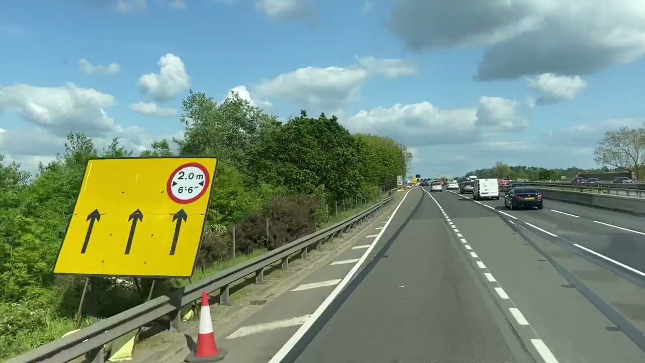 Amazon Milton Keynes HGV route to M1 motorway