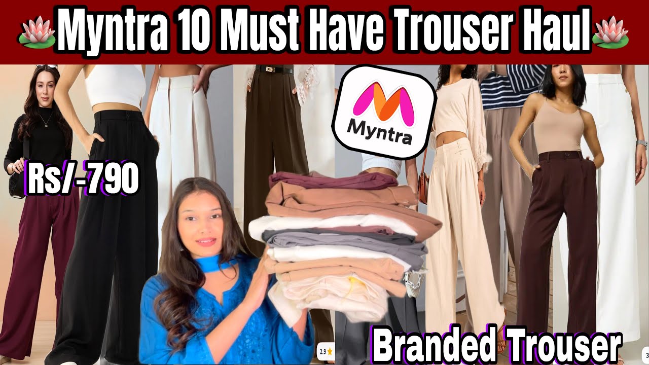 Myntra 10 Must Have Trouser Haul‼️ Under Budget | @Seema maurya