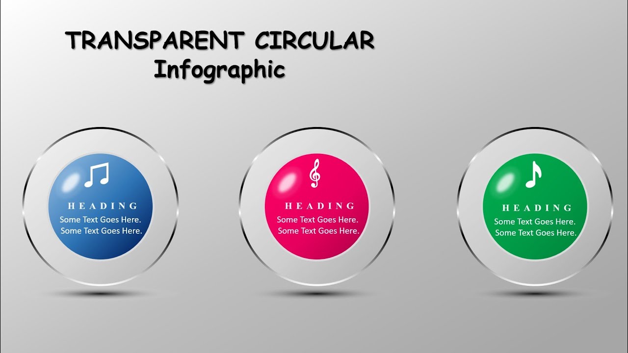 How to Create Transparent Circular Infographic using PowerPoint ||