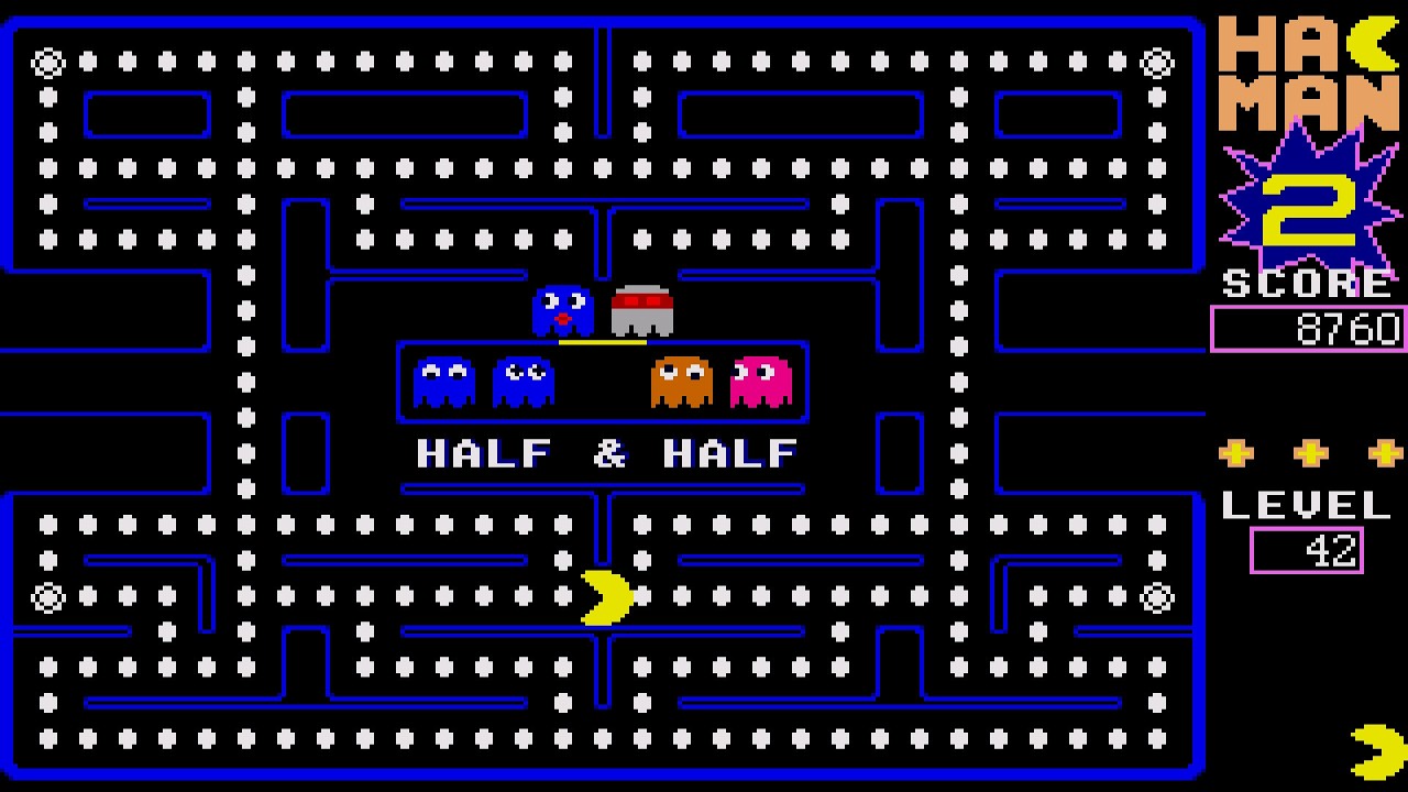 ATARI ST GHOSTS HALF BLUE HALF COLORS LEVEL 42 HACK HACMAN II HAC MAN 2 PACMAN PAC MAN CLONE David B
