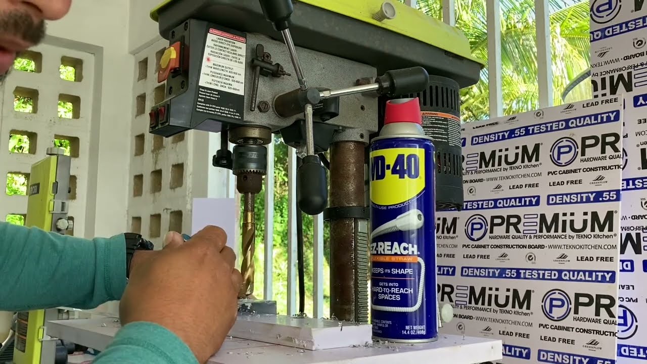 Como ponchar jamba de aluminio con taladro de prensa 💪🏽