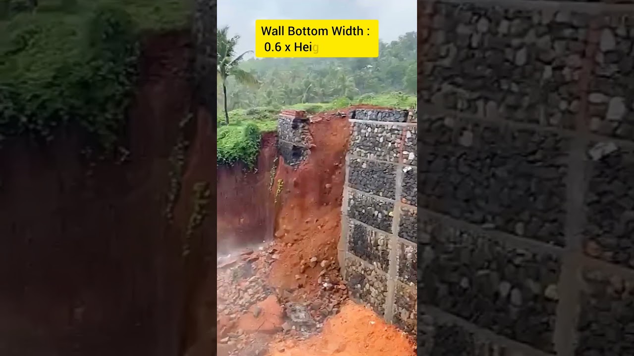Why Stone Retaining Walls Collapse? Thumb Rules for Stability! #shorts