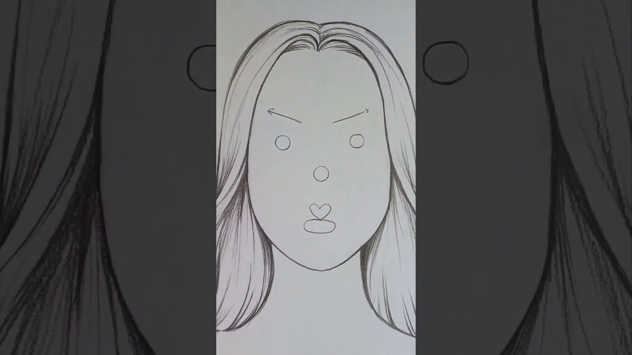 Tuto dessin facile visage de femme pour les d&eacute;butants. #drawing #dessiner #facedrawing #portrait