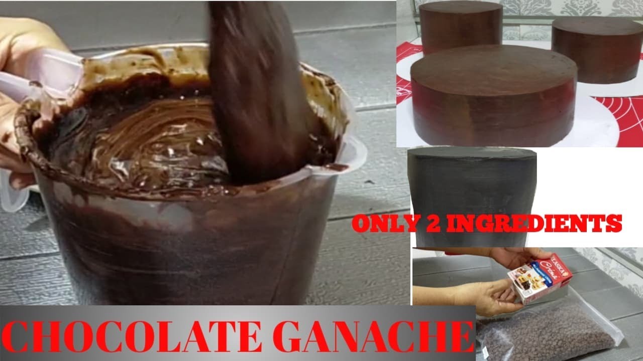2 INGREDIENTS CHOCOLATE GANACHE || Simple, Easy, very stable Ganache || Lulu Gabito