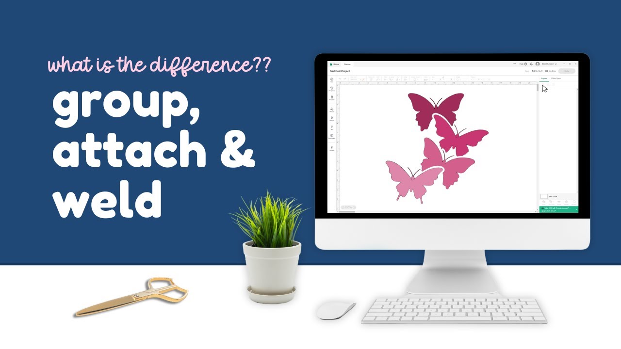 Differences Between Group, Attach & Weld in Cricut Design Space! | Let's Find Out!