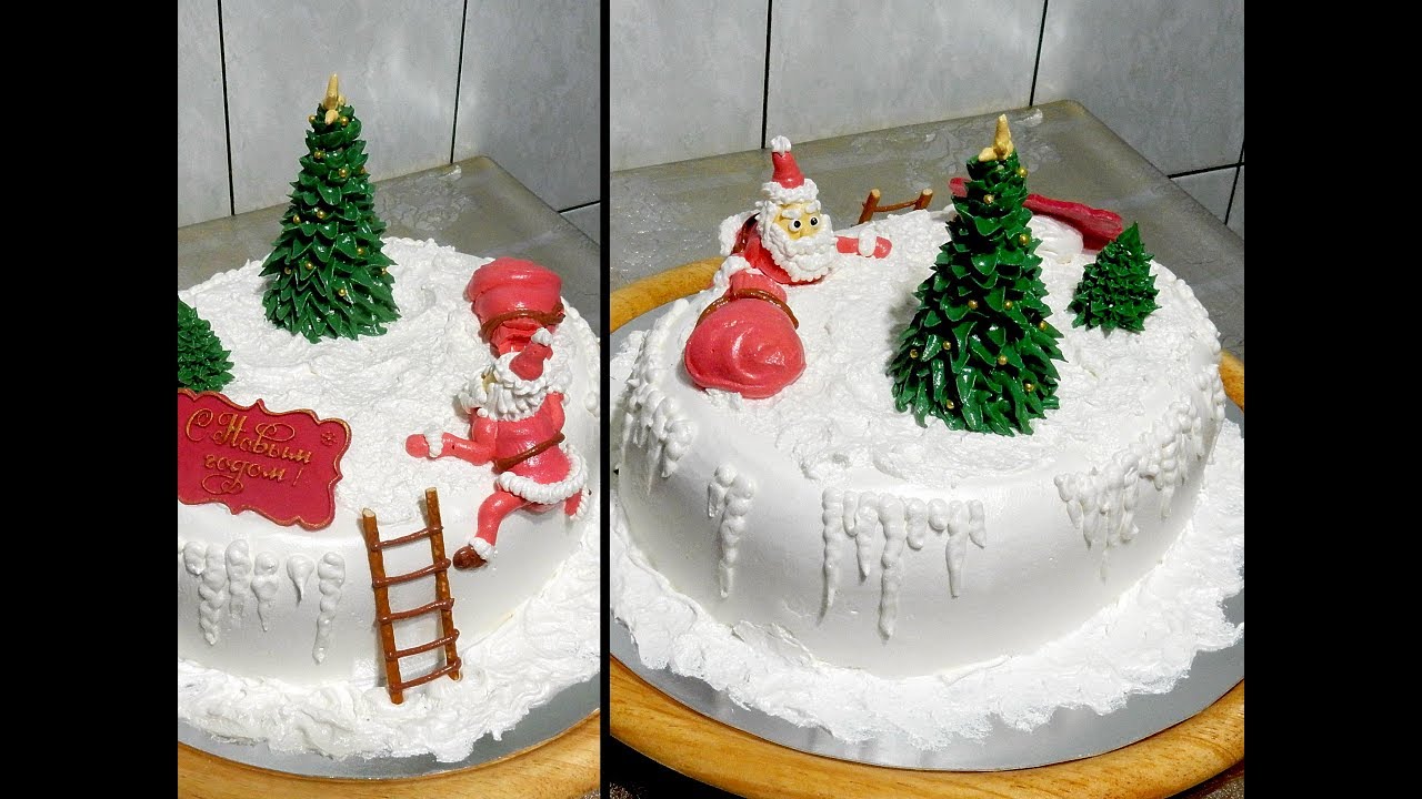 УКРАШЕНИЕ НОВОГОДНЕГО ТОРТА от SWEET BEAUTY  СЛАДКАЯ КРАСОТА,  cake decoration
