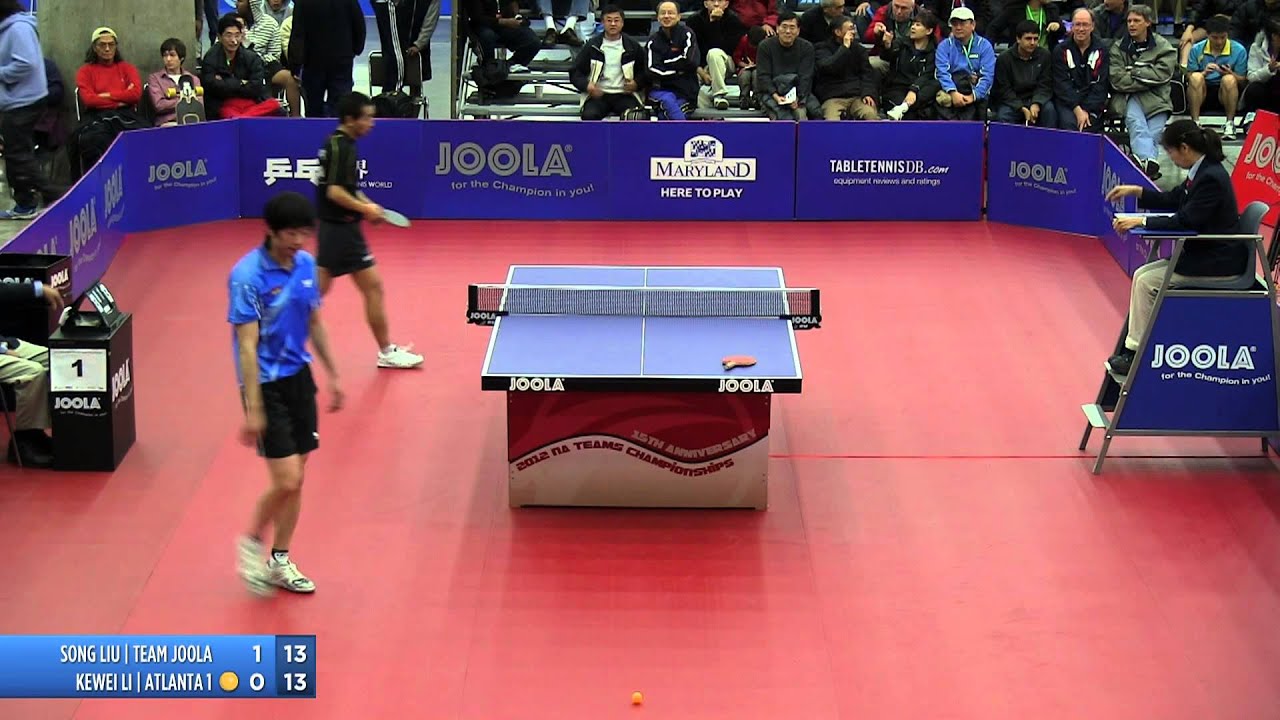 2012 JOOLA/NATT Teams Final Match 3 - Song Liu vs Kewei Li