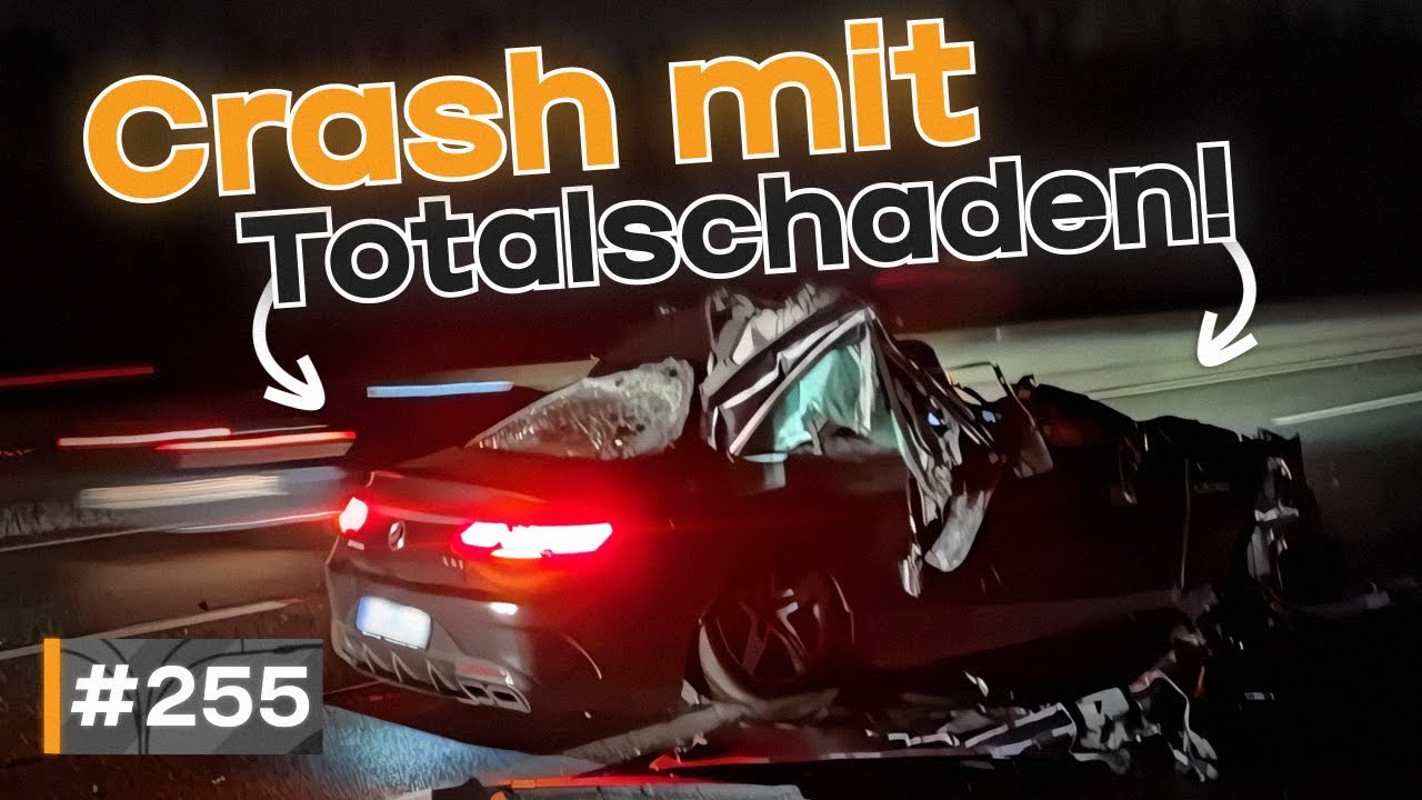 Heftiger Crash auf Autobahn, Parkplatz-Ungl&uuml;ck und Leitplanke geknutscht!👄 | #GERMAN #DASHCAM | #255