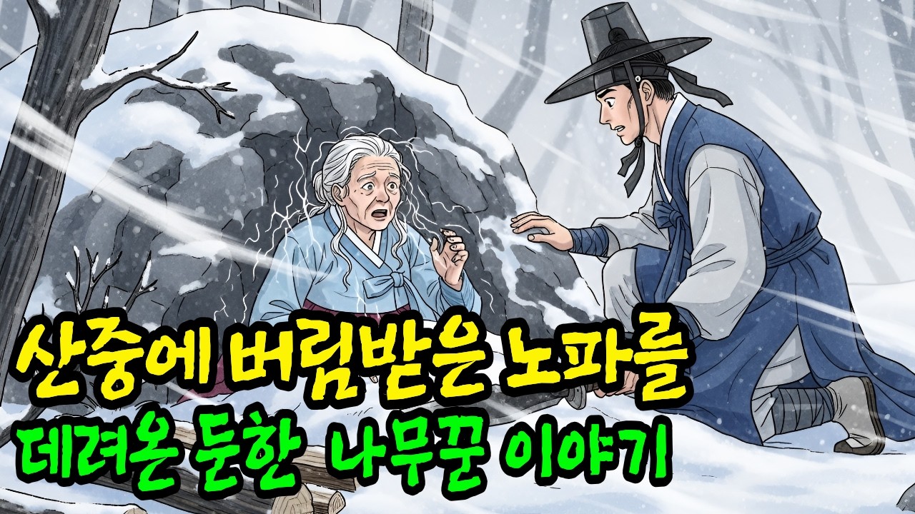 산중에 버림받은 노파를 데려온 둔한 나무꾼 이야기 | 야담 민담 전설 설화 옛날이야기 수면동화 오디오북