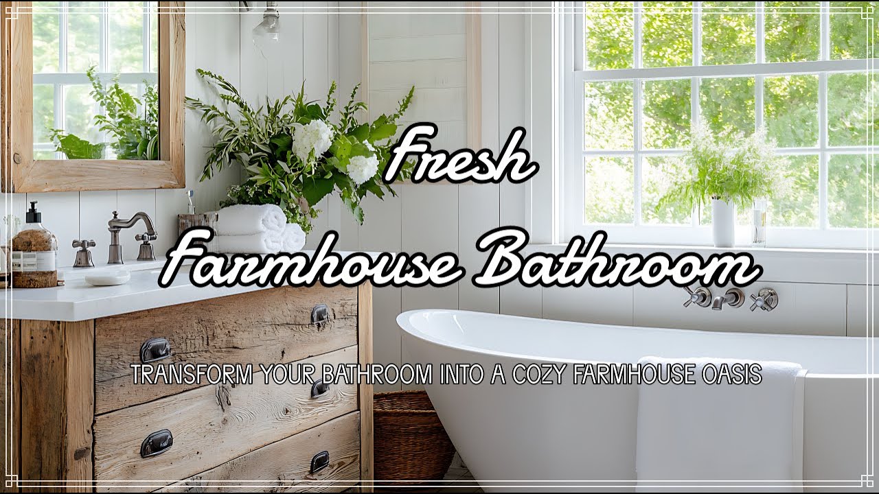 Fresh Farmhouse Bathroom:Transform Your Bathroom into a Cozy Farmhouse Oasis, Add Fresh Spring Vibes