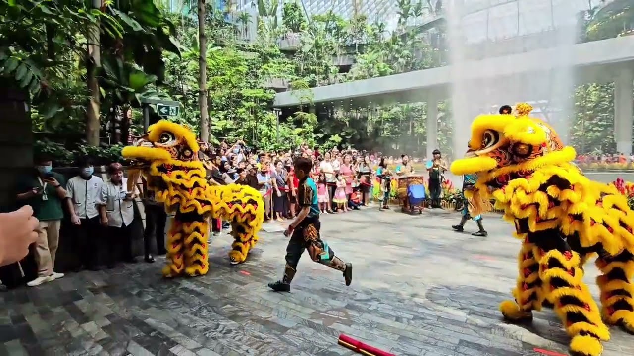 2024 lion dance at Singapore Jewel