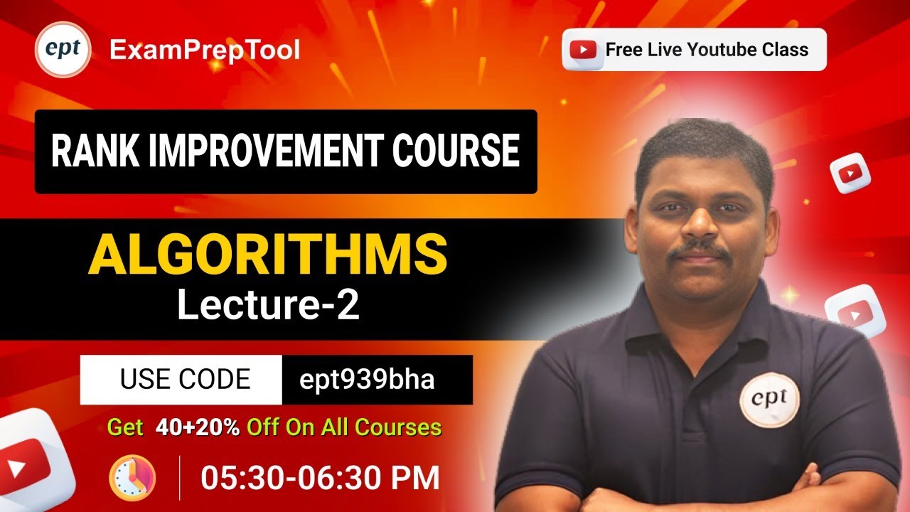 RANK IMPROVEMENT COURSE |ALGORITHMS |LECTURE-2 |GATE CSE & GATE DA