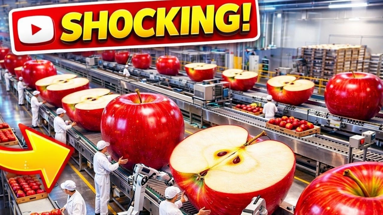 How Apple Juice Is Made in a U S  Factory  Step by Step Full Process