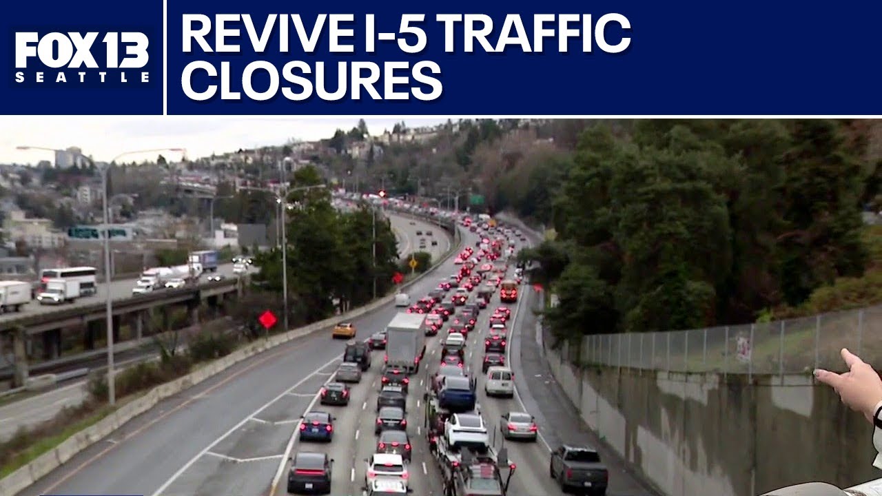 Revive I-5 snarls Seattle commute as lanes narrow across Ship Canal Bridge | FOX 13 Seattle