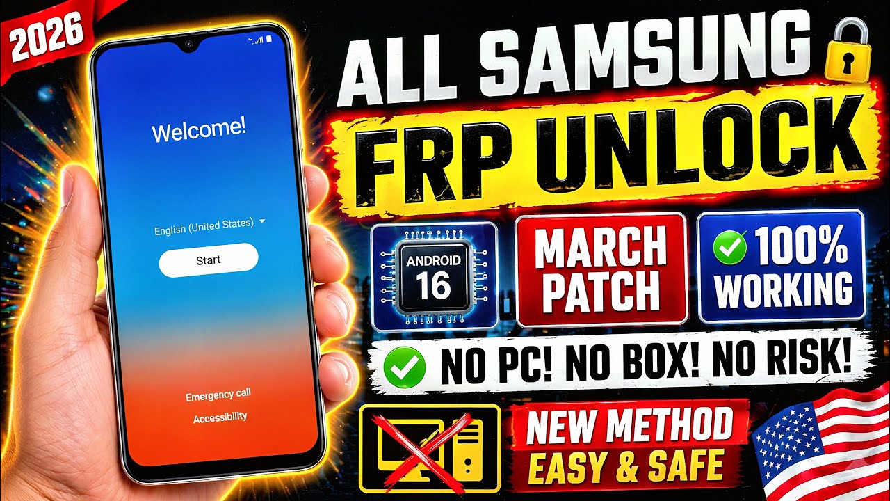 Samsung FRP Bypass 2026 🔓 Android 15/16 (No PC) &ndash; New Easy Method That Actually Works!
