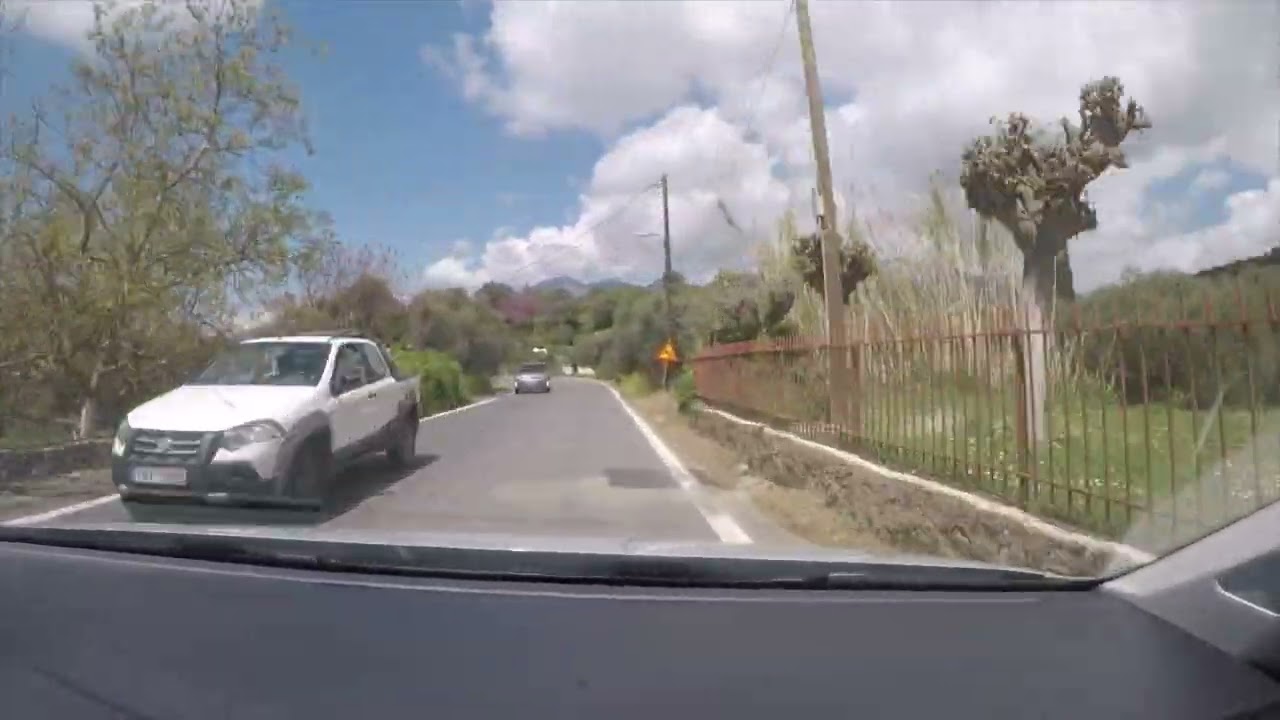Car drive from Kardamyli to Kalamata, Greece
