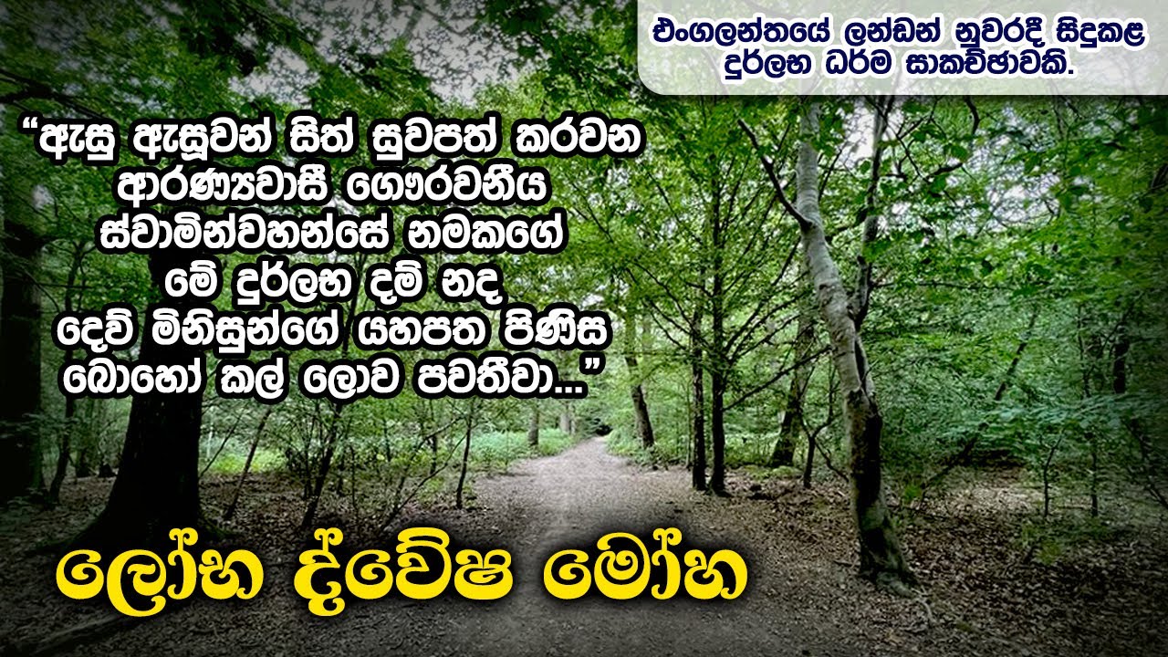 ලෝභ ද්වේෂ මෝහ | Samma Ditthi UK | එංගලන්තයේ ලන්ඩන් නුවරදී සිදුකළ ධර්ම සාකච්ඡාවකි.
