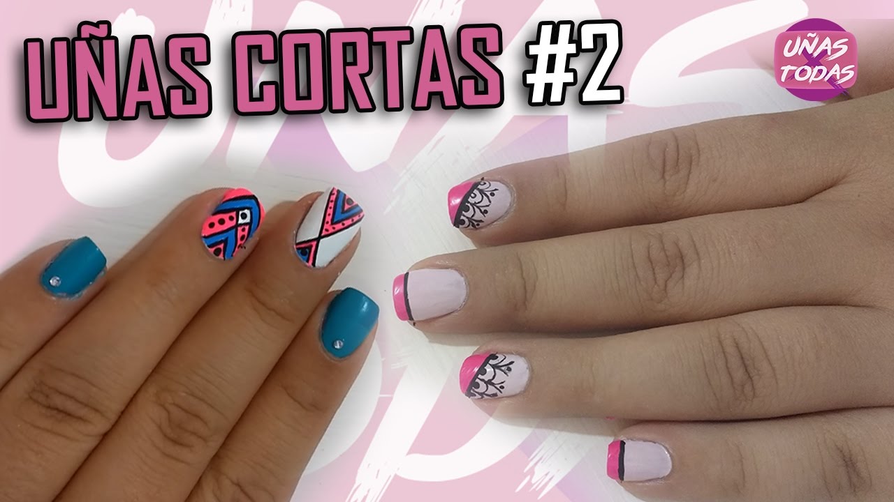 Increibles Diseños Para Uñas Cortas | Uñas Para Principiantes