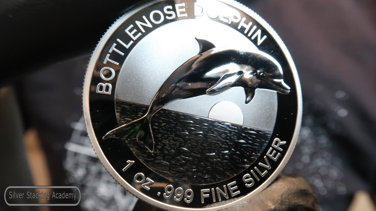 ЛУЧШАЯ СЕРИЯ 2019 ГОДА! Серебряная монета ДЕЛЬФИН АВСТРАЛИИ 2019 Australia 1 oz Silver $1 Dolphin BU