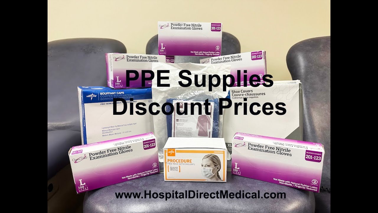 PPE Supplies Nitrile Gloves Face Masks Gowns Bouffants and Shoe Covers
