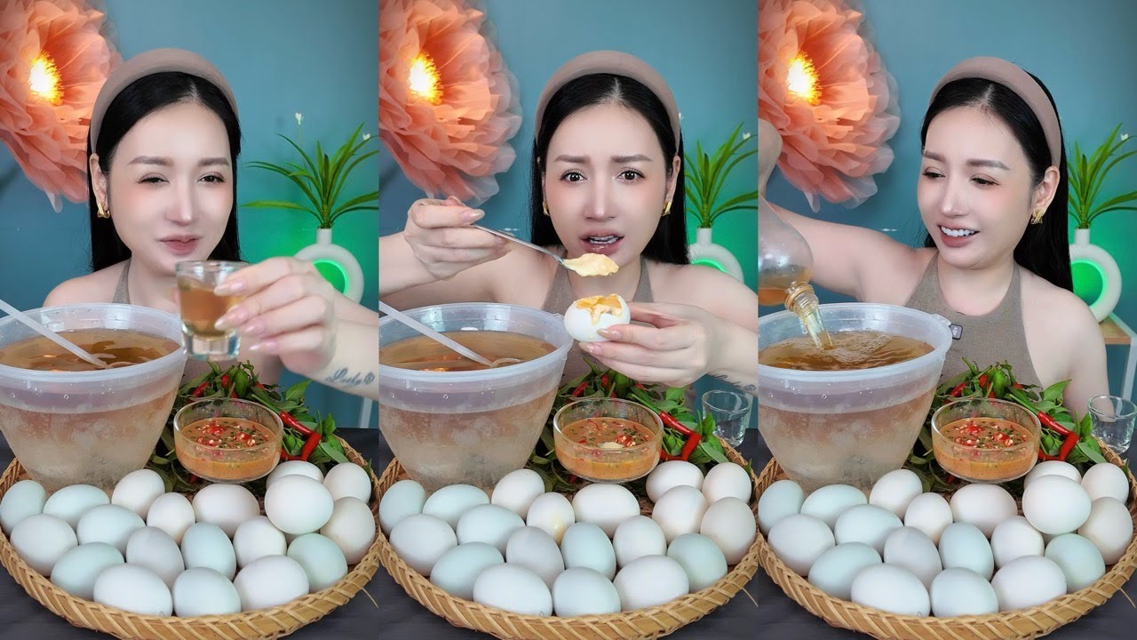Vừa Uống Vừa Ăn Hột Vịt Vữa Nước Tê Tái Tâm Hồn | SALLY HẠNG