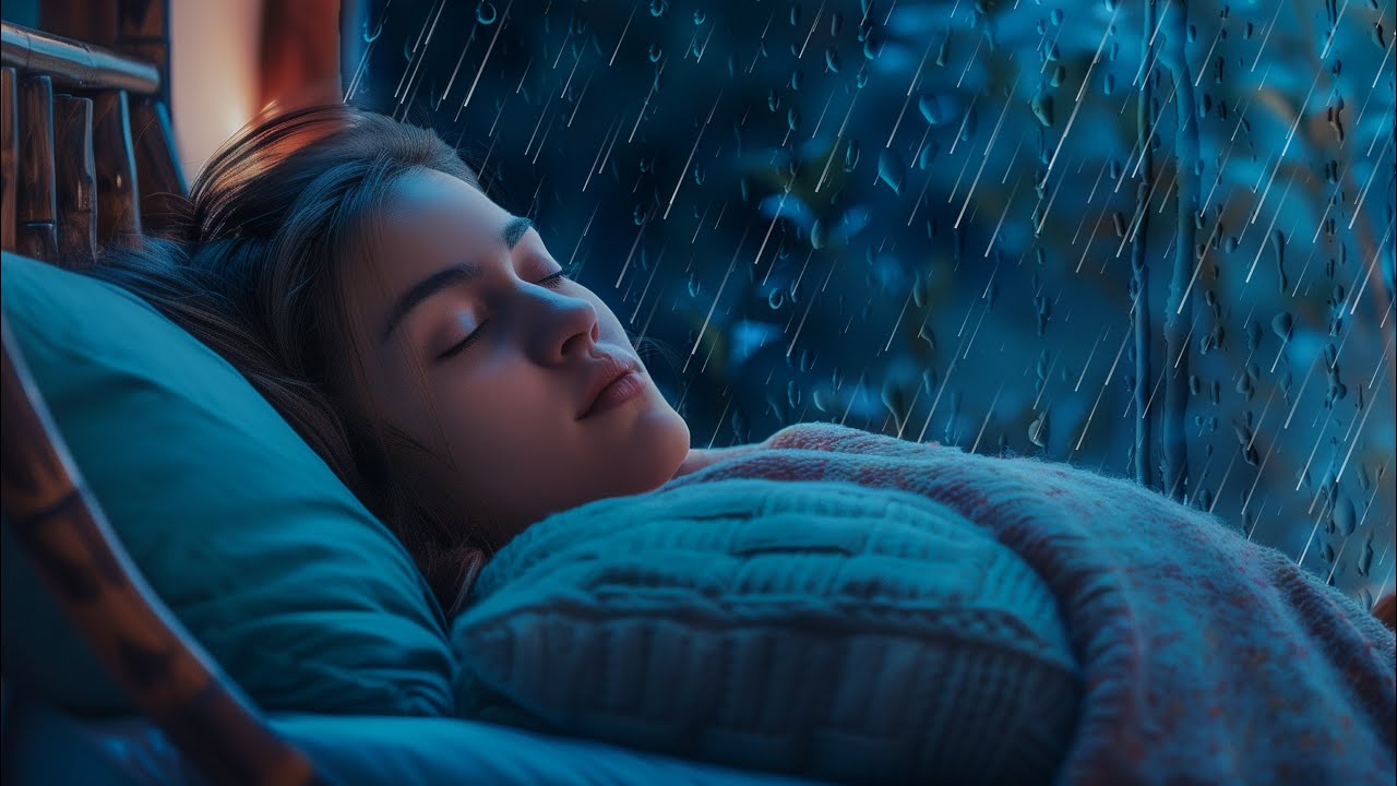 Quiet Your Mind Tonight with Steady Rain by a Cozy Cabin Window - 10 hour Rain No Ads