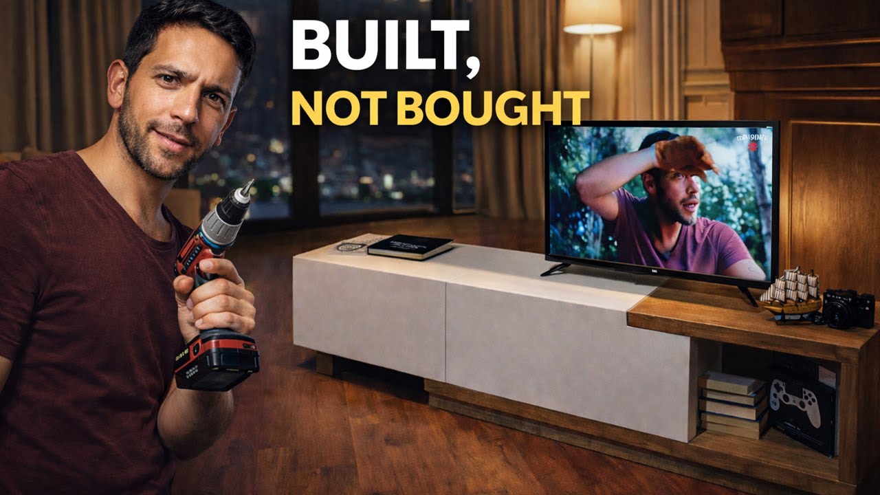 Modern TV Stand Build That Looks Like It Costs $1000