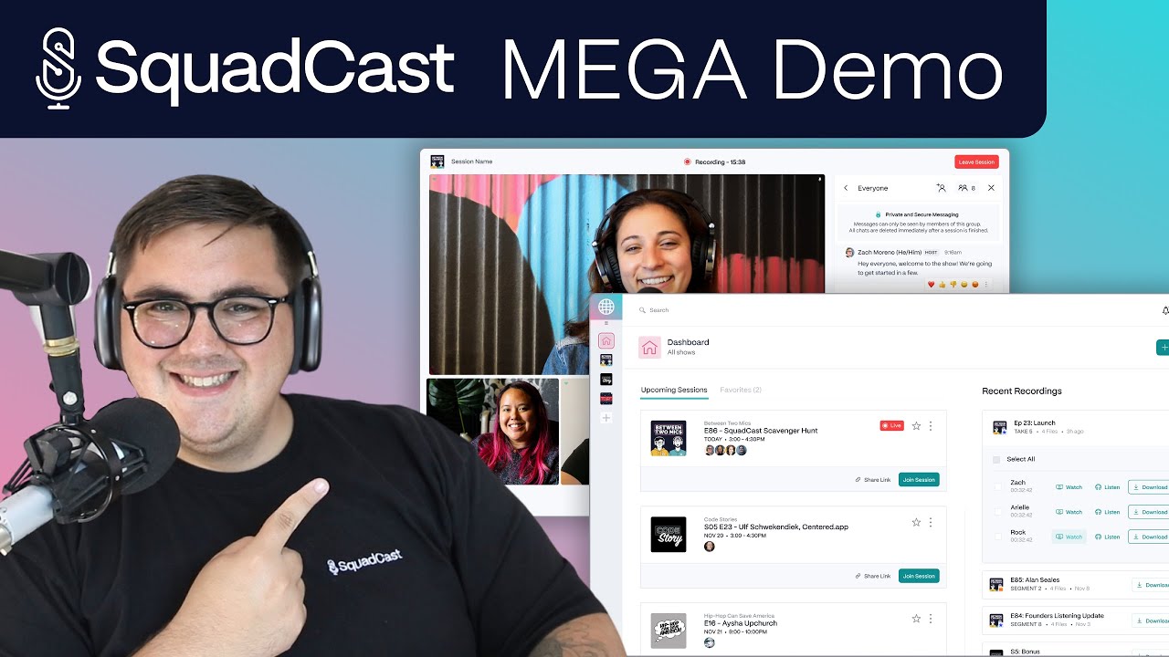 The New SquadCast Studio & Backstage Mega Tour