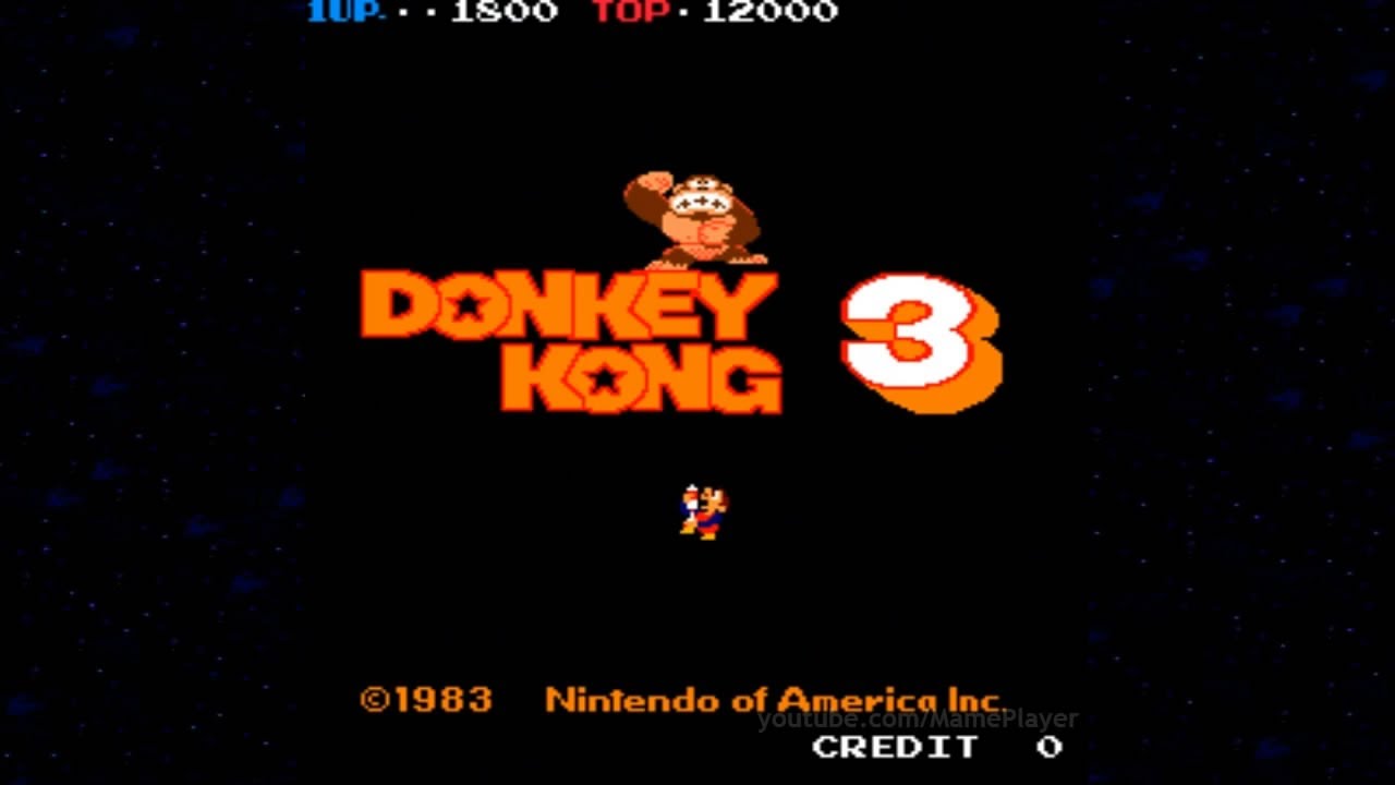 Donkey Kong 3 1983 Nintendo Mame Retro Arcade Games