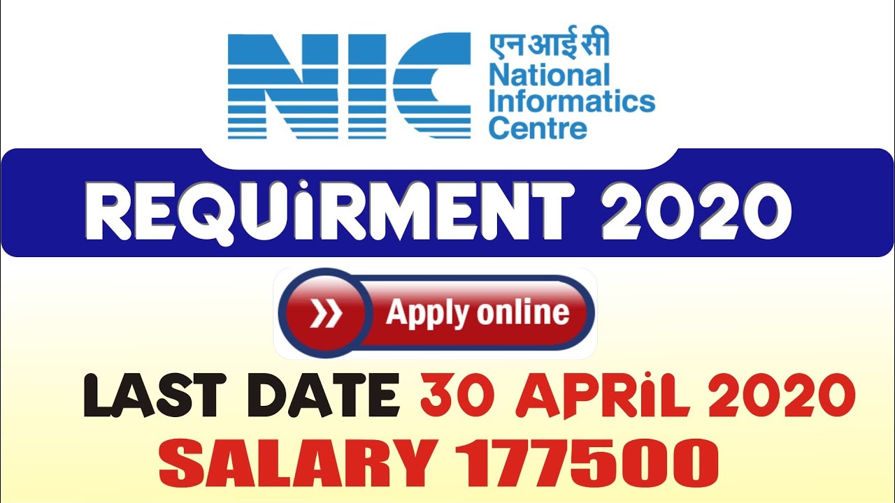 NIC RECRUITMENT For Scientist &ndash; &lsquo;B&rsquo; and Scientific/Technical Assistant &ndash; &lsquo;A&rsquo; NIC Bharti 2020