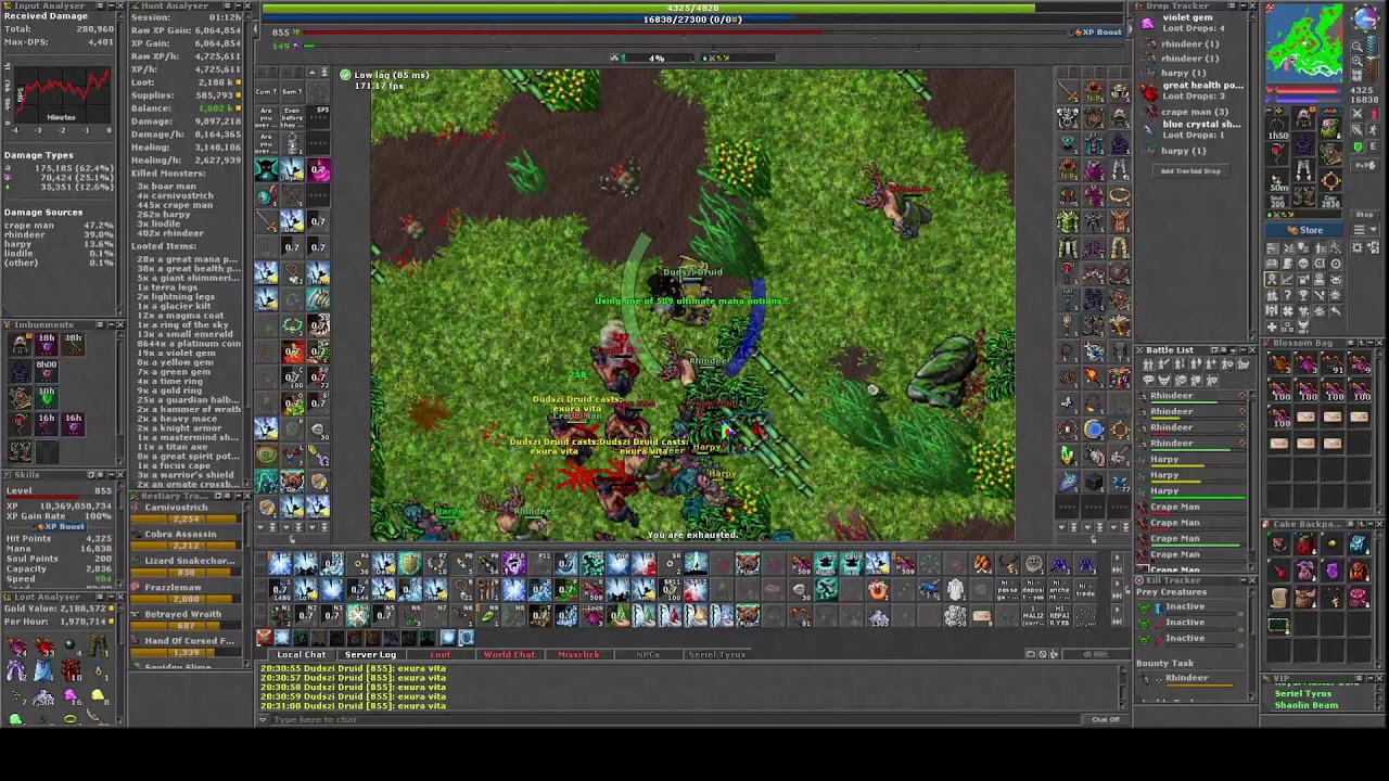 Bounty task de Rhindeer 407/407 Elder Druid 860
