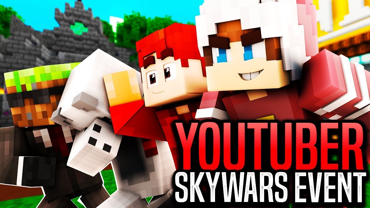 KILLING SKYWARS YOUTUBERS (Skywars YouTuber Event)