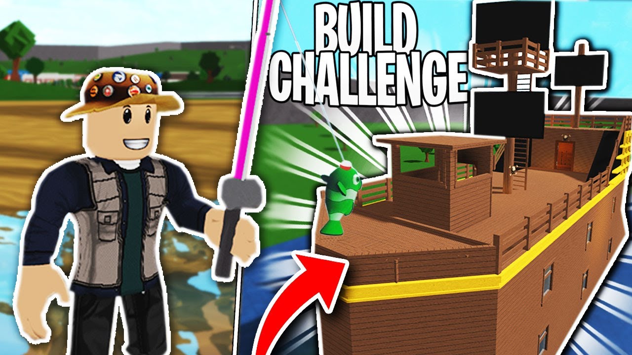 Pirate Ship Build Challenge w/ Money We Made in 1 Hour of FISHING! - Pirate Ship Bloxburg Challenge!