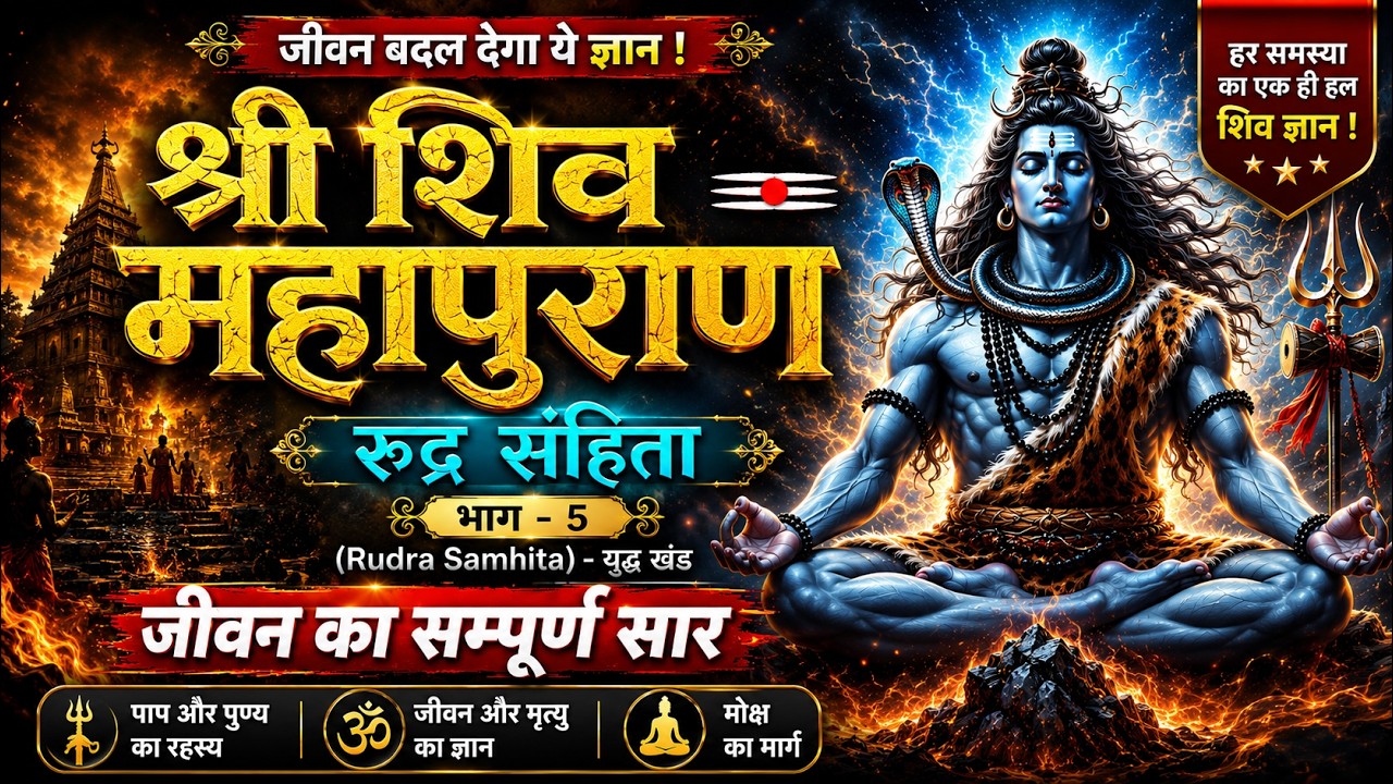 शिव महापुराण | श्रीरूद्र संहिता भाग- 5 (युद्ध खंड) | Rudra Sanhita KUMAR KHAND #shivpurankatha