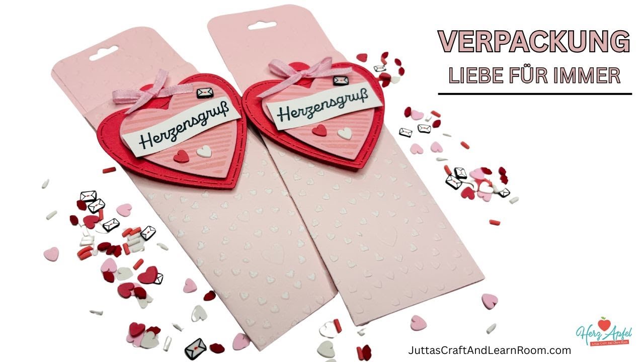 Stampin’ Up! Süße Verpackung basteln ❤️ | Set „Liebe für immer“ & Prägefolder Verliebte Herzen