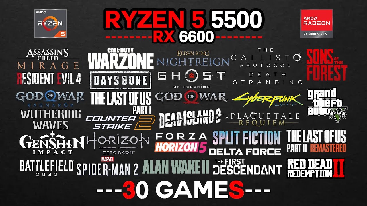 RX 6600 + Ryzen 5 5500 Test in 30 Games in 2025 | Is This PC Build Still Worth It?