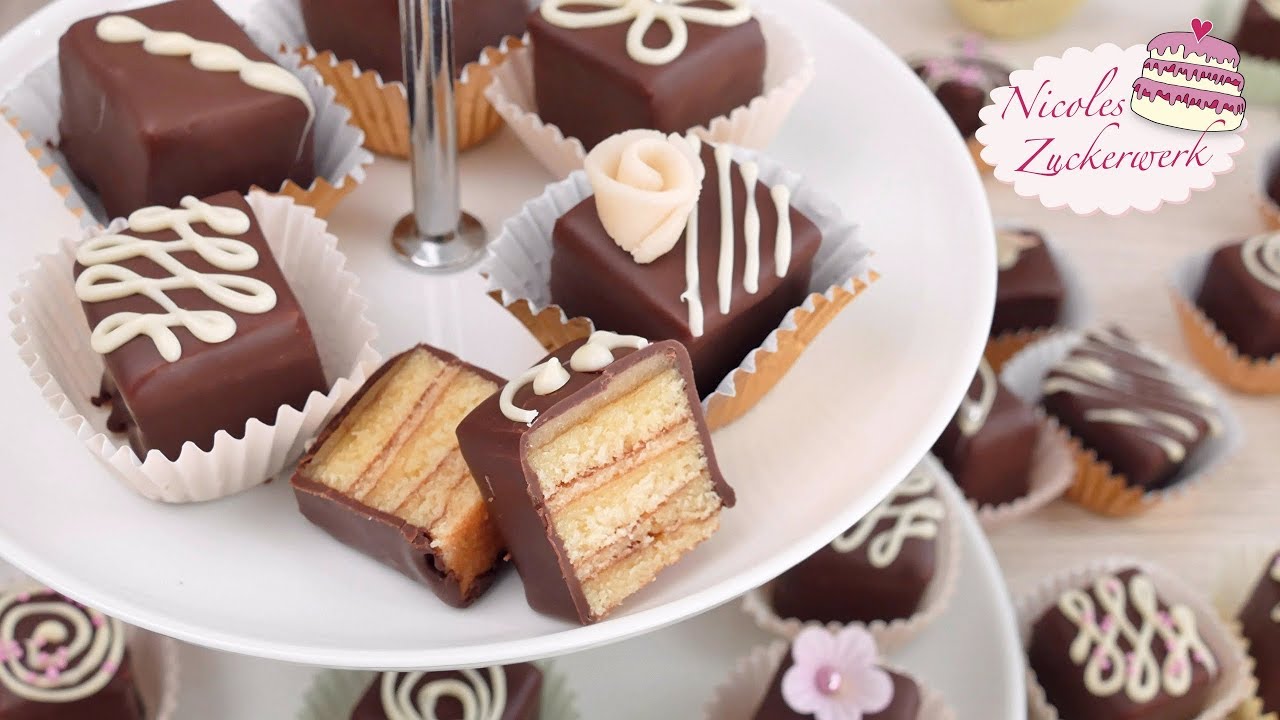 Petit Fours backen I leckere Mini-Baumkuchen-Törtchen I Anleitung von Nicoles Zuckerwerk