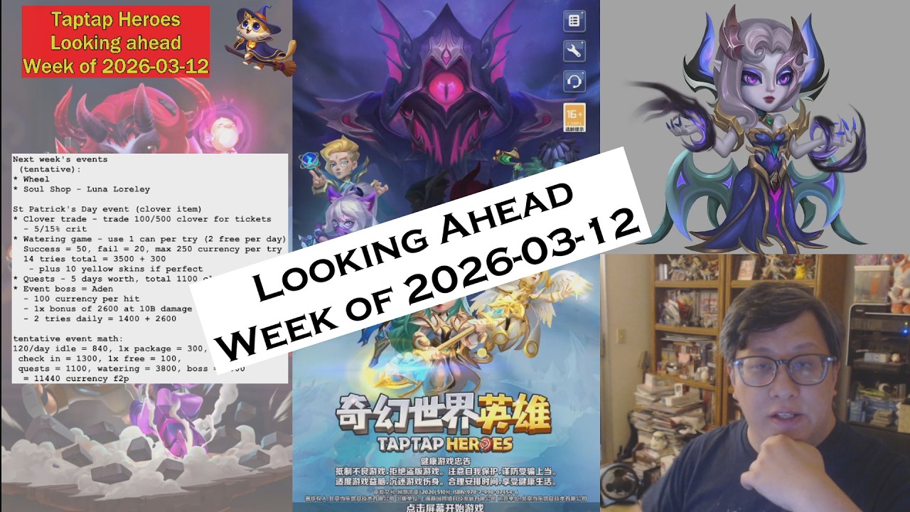Taptap Heroes - Looking Ahead, Events for the Week of 2026-03-12