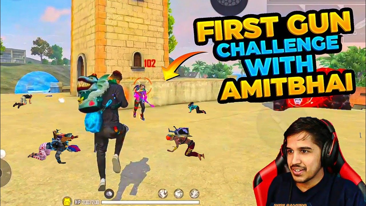First Gun Challenge With Amit Bhai- I Love Red Numbers😂 Ft. Desi Gamers