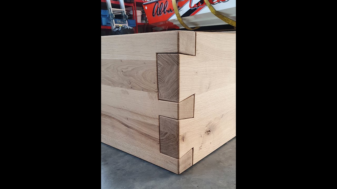 DIY  Bett selber bauen Eiche Massiv Schwalbenschwanzverbindung Teil 2