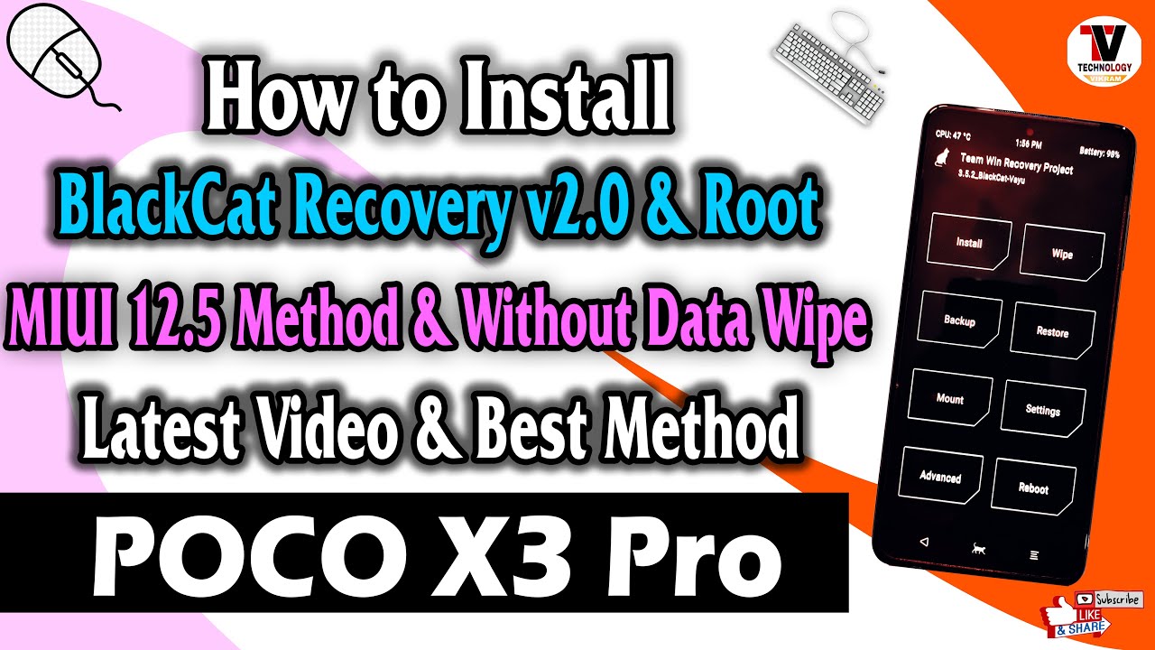 POCO X3 Pro : Install BlackCat Recovery v2.0 (TWRP Recovery) Without Data Wipe & Best Method 🔥🔥🔥