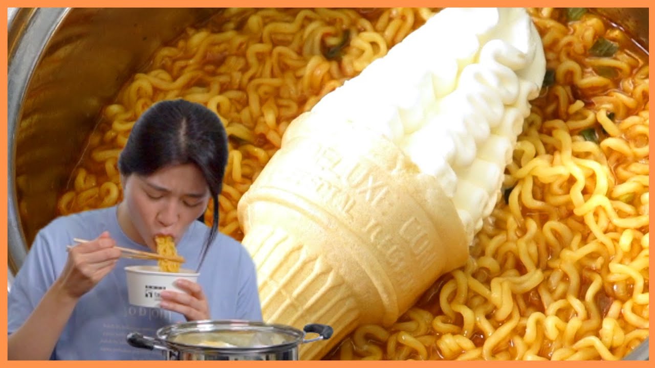 COOKBANG & MUKBANG RESEP ANEH!!!! KOK RAMYEON DIPAKEIN ES KRIM??😱😱  | AMELICANO