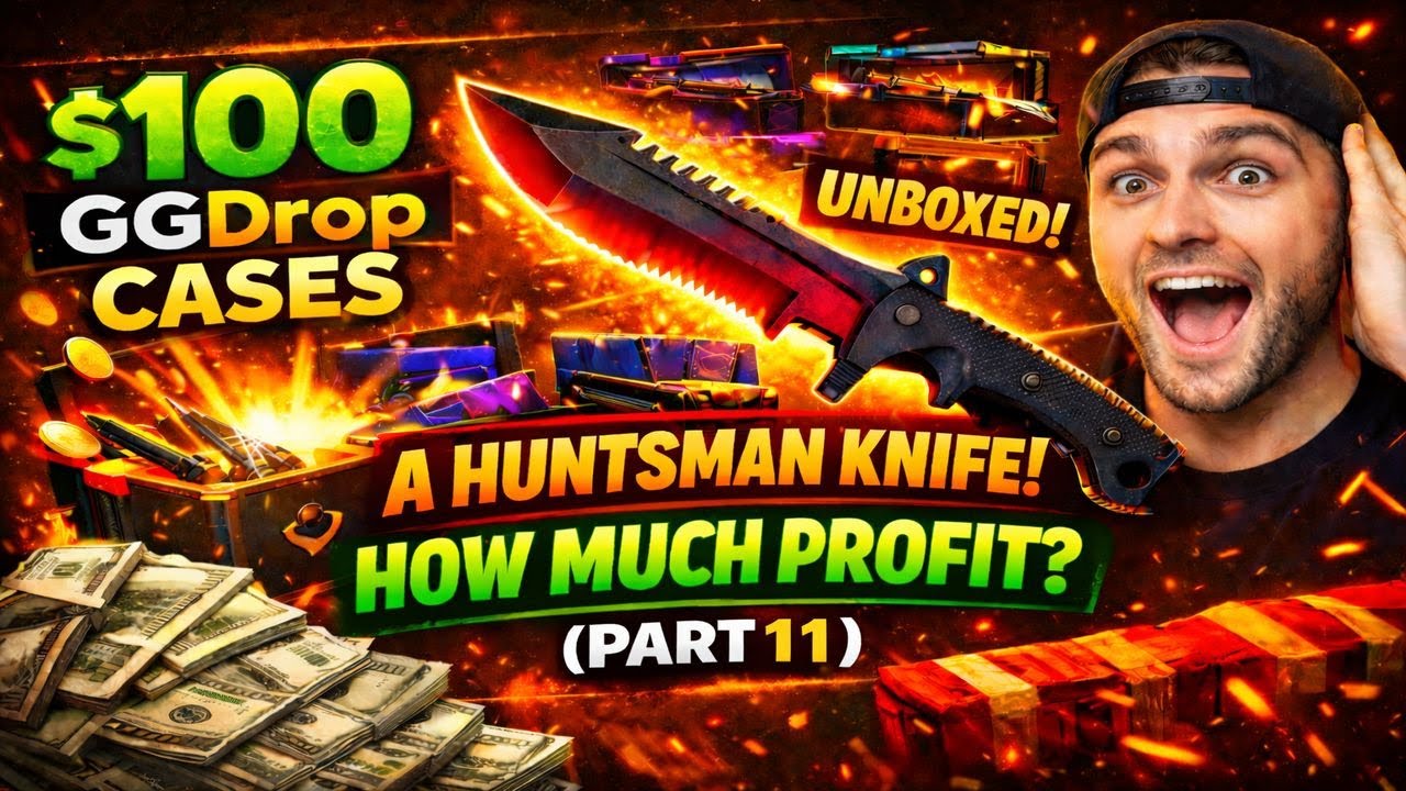 Opening $100 Dollars Worth of Cases on GGDrop Until We Unbox A Huntsman Knife (Part 11)