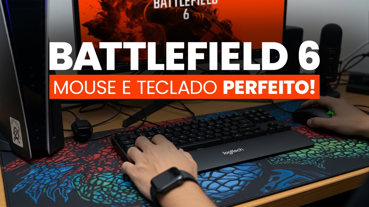 MOUSE E TECLADO BATTLEFIELD 6 NO PS5 FUNCIONANDO PERFEITO!