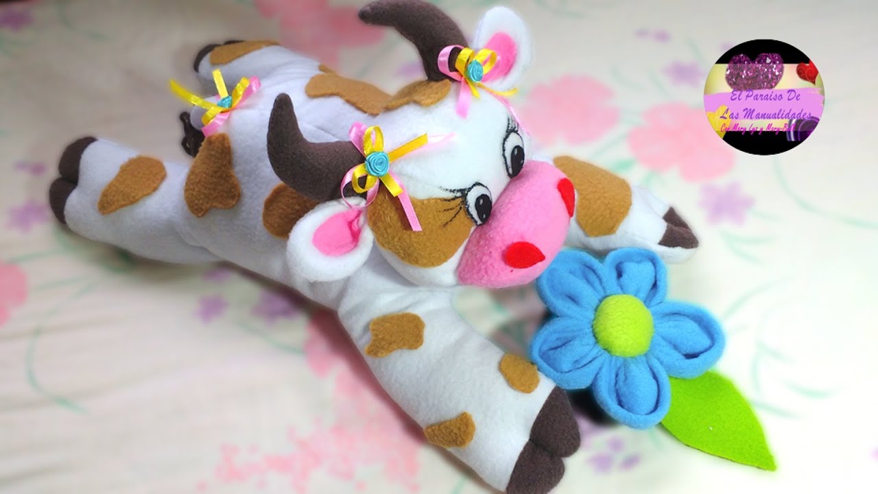 Cojín porta pijama de vaquita para tu bebe (Moldes Gratis) | Galería de Creatividad