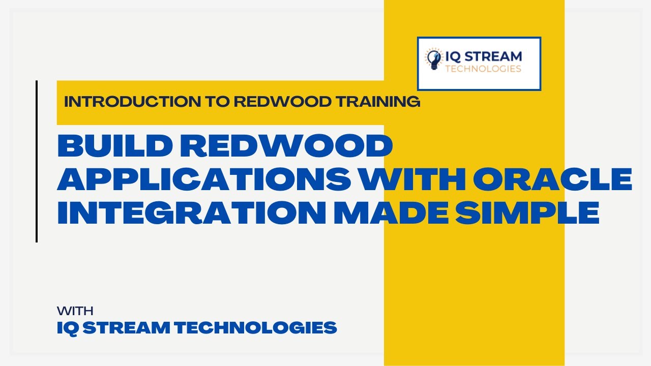 Introduction to Redwood Training: Build Redwood Applications with Oracle Integration Made Simple