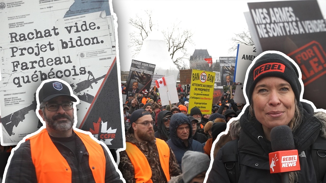 « On n’est pas des criminels » : des propriétaires d’armes manifestent à Québec