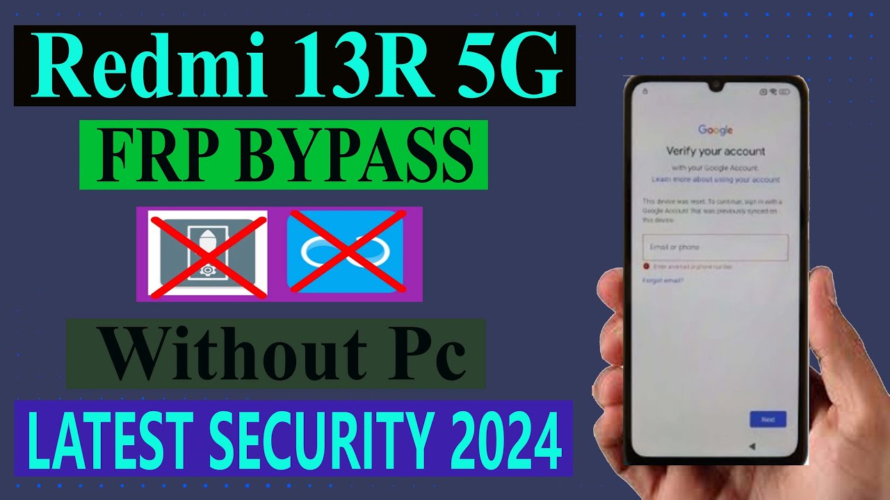 Rdmi 13R 5g Frp Bypass l Android 13/14 l Google Account Unlock Without Pc