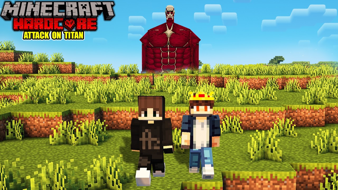 We Survived 100 Days in ATTACK ON TITAN WORLD in Minecraft (Hindi)